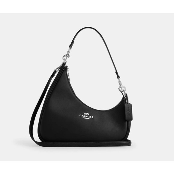 COACH Twisted Teri Shoulder Bag CBI01 smooth leather/Silver/Black - Picture 1 of 10